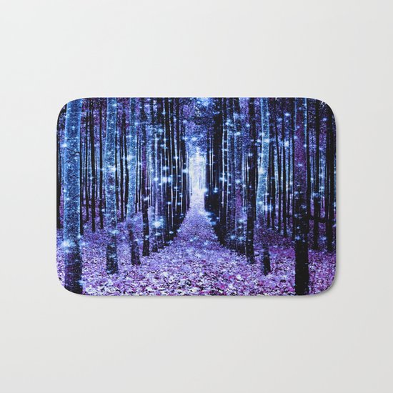 Magical Forest Turquoise Purple Bath Mat