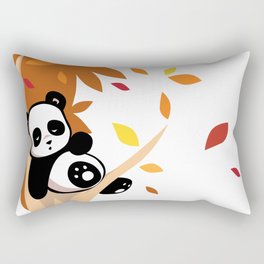Sleepy Panda in a Tree Rectangular Pillow