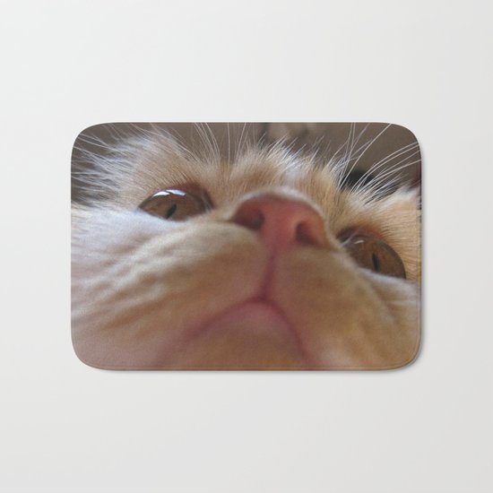 Funny Cute Cat Macro Eyes Bath Mat