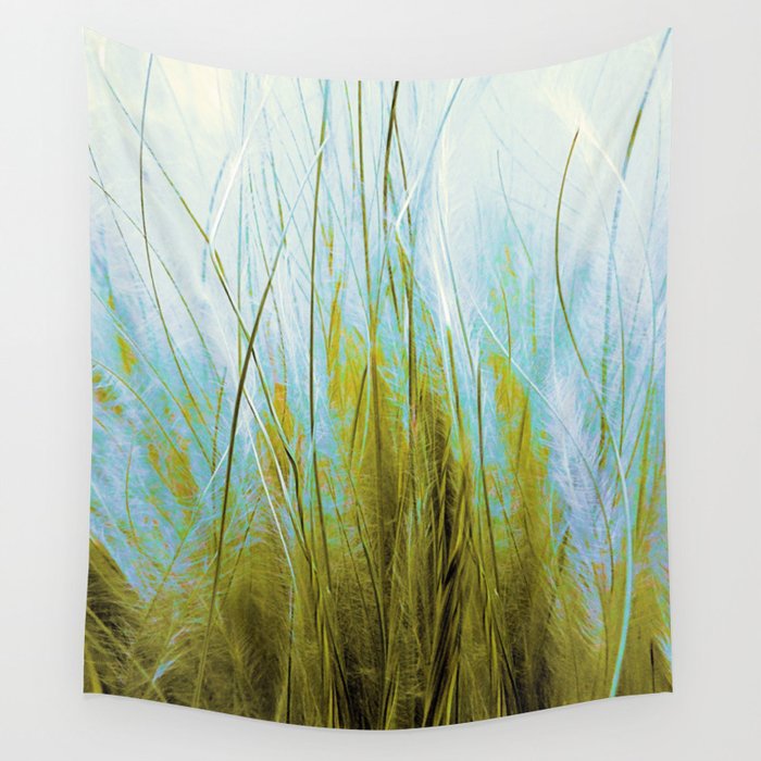 Feather Grass Abstract Wall Tapestry