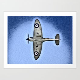 Spitfire Lines In Weathered Art Print