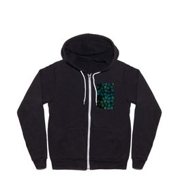 Nordic Shapes Dark Emerald Zip Hoodie