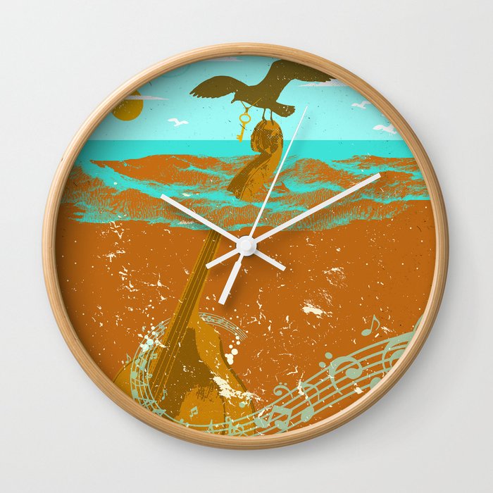 SINKING CELLO (red) Wall Clock