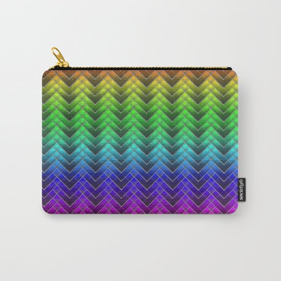 Zigzag pattern rainbow colors Carry-All Pouch