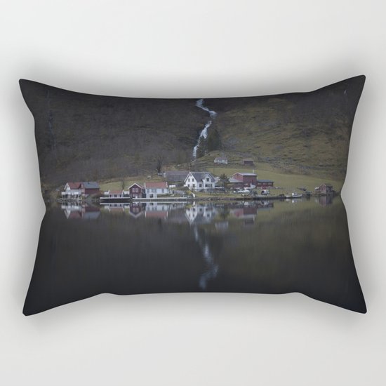 River that vanishes (Fjord) Rectangular Pillow