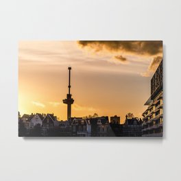 Euromast Rotterdam Skyline Metal Print