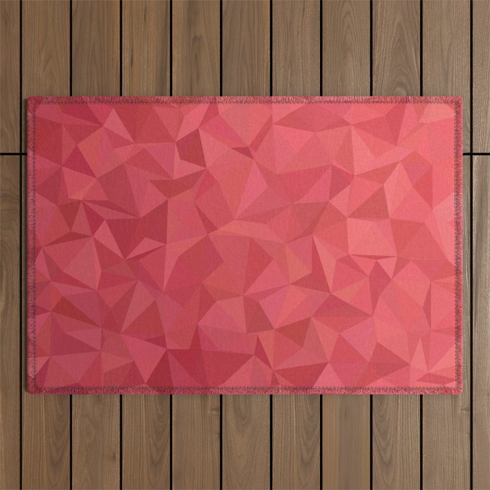 Mosaic Tile Geometrical Abstract Vector Polygon Outdoor Rug