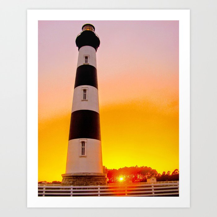 Cape Hatteras Lighthouse Nc Art Print By Thejourneyphoto Society6