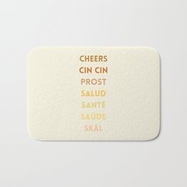 Cheers In Different Languages  Bath Mat | Funny, Typography, Prost, Languages, Saude, Graphicdesign, Travel, Beer, World, Drinks 