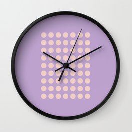 Geometric Dots - Purple Wall Clock