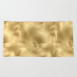 Gold Foil Texture Beach Towel
