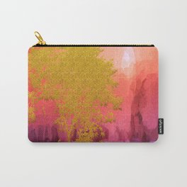 Golden Tree Sunset in Peach, Orange and Purple | Saletta Home Decor Carry-All Pouch