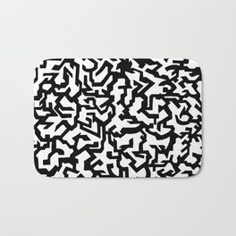 Black / White Letterforms Bath Mat