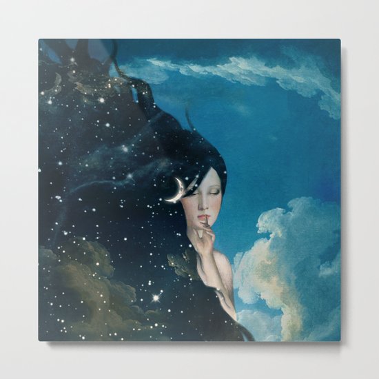 Shhh...Lady Night Is Coming Metal Print