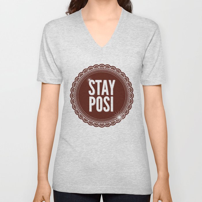 Stay Posi V Neck T Shirt