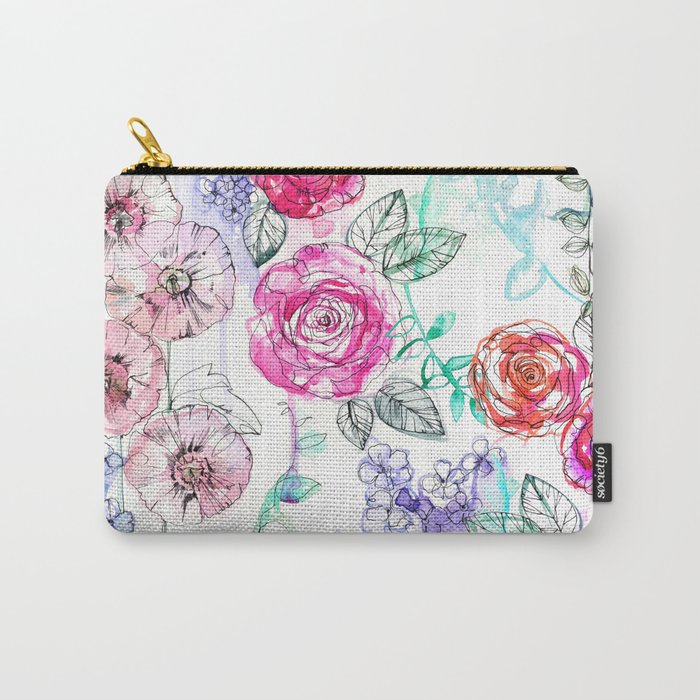 Pastel Rose Garden 02 Carry-All Pouch