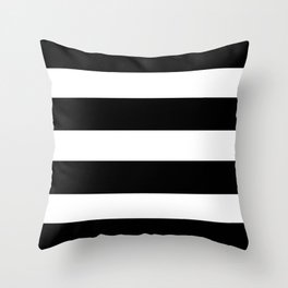 Mariniere marinière black and white Throw Pillow
