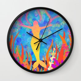 Mermaid Magic in the Daytime Wall Clock