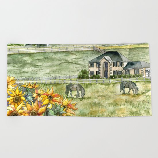 The Horse Ranch Beach Towel