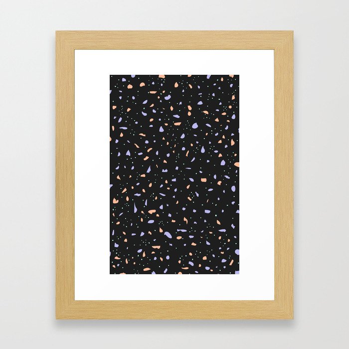 Granite (black) Framed Art Print