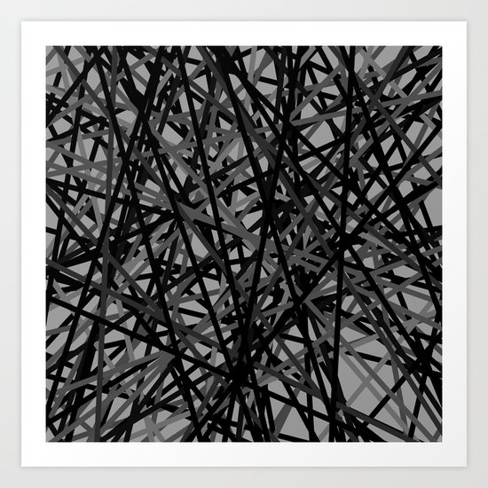 Kerplunk Extended Black and White Art Print