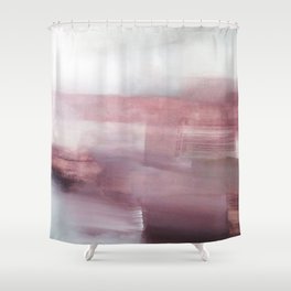 Pink and Grey Abstract Art Painting. Modern art Shower Curtain