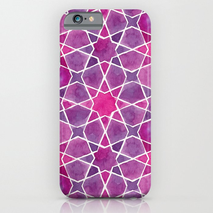 Watercolor - Islamic Geometry iPhone Case