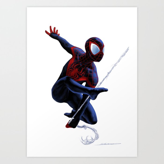 Miles Morales Spider Man Art Print By Weaverofnight