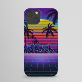 Radiant Sunset Synthwave iPhone Case