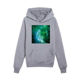 Black Trees Green Blue Turquoise Space Kids Pullover Hoodies