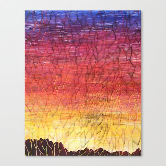 Desert Sunset Pattern Canvas Print