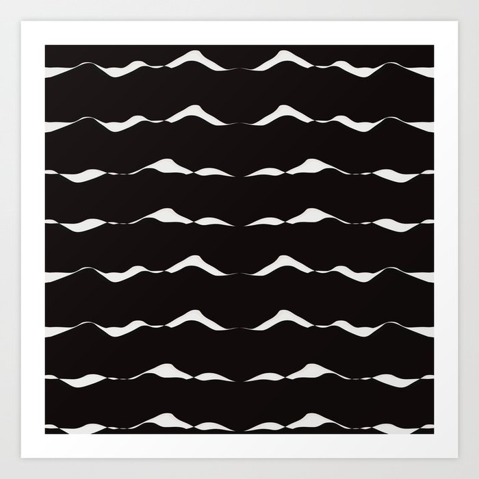 Scandinavian wave pattern 06 Art Print