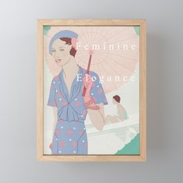 Leaves of Feminine Elegance 2.0 | Vintage Summer Pastel Color Art Print Framed Mini Art Print