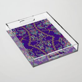 Purple Gipsy Paisley Acrylic Tray