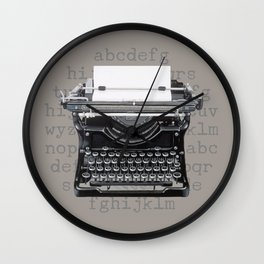 Vintage Typewriter Wall Clock