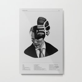 Hannibal Lecter Phrenology Metal Print | Illustration, Movies & TV, Painting, Graphic Design 