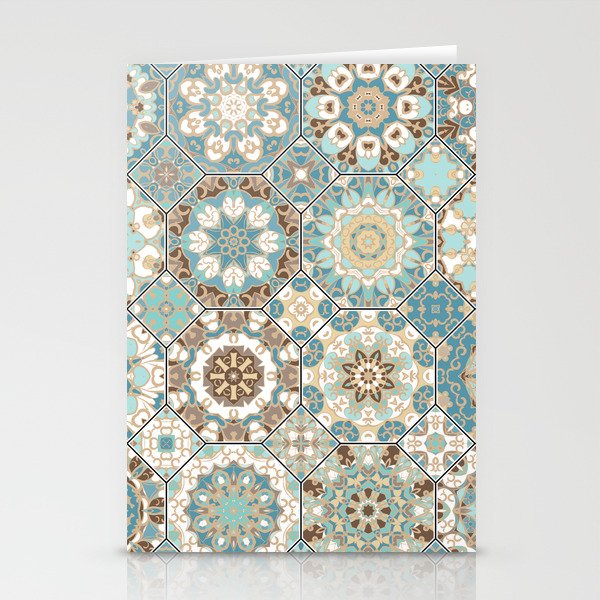 Mediterranean Decorative Tile Print XIV Stationery Cards