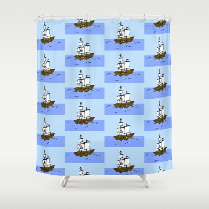 Pirate Ship Shower Curtain