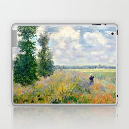 Poppy Fields near Argenteuil by Claude Monet Laptop Skin