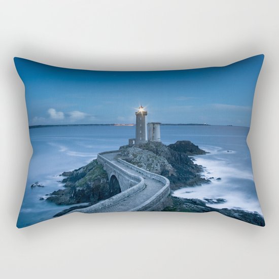 Lighthouse blue Rectangular Pillow