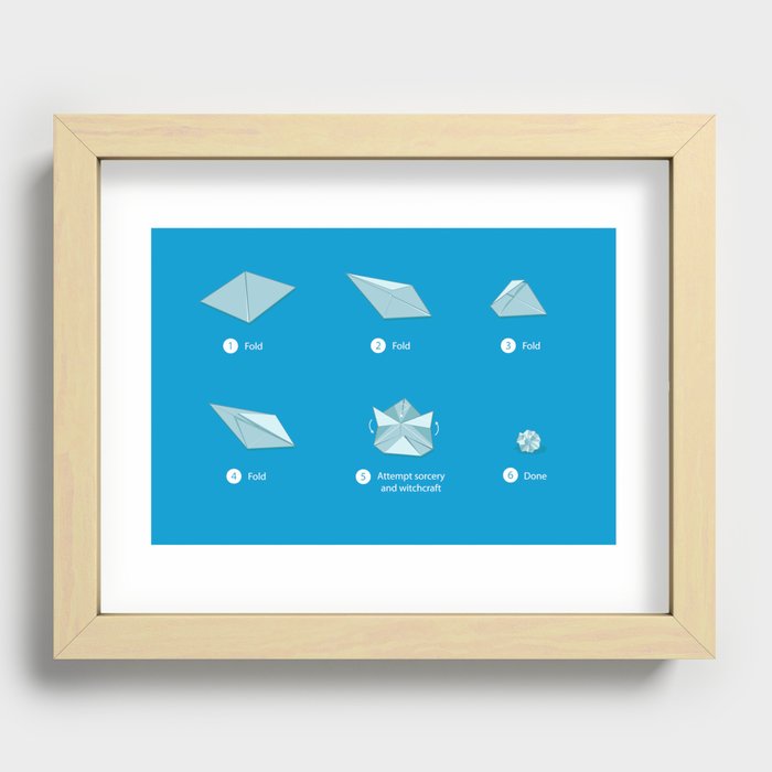 Step-by-step Origami Recessed Framed Print