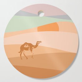 Camel In The Desert Contemporary Art Cutting Board