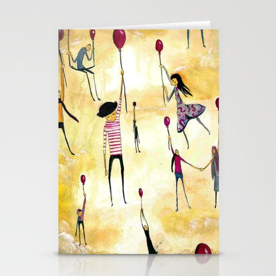 To Catch A Ride on A Red Balloon Stationery Cards
