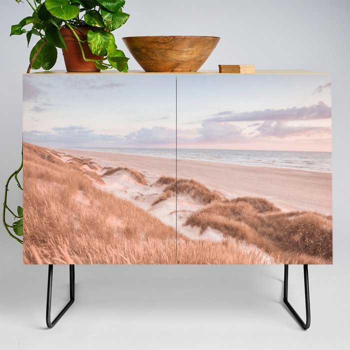 Ocean Waves Seagrass Credenza