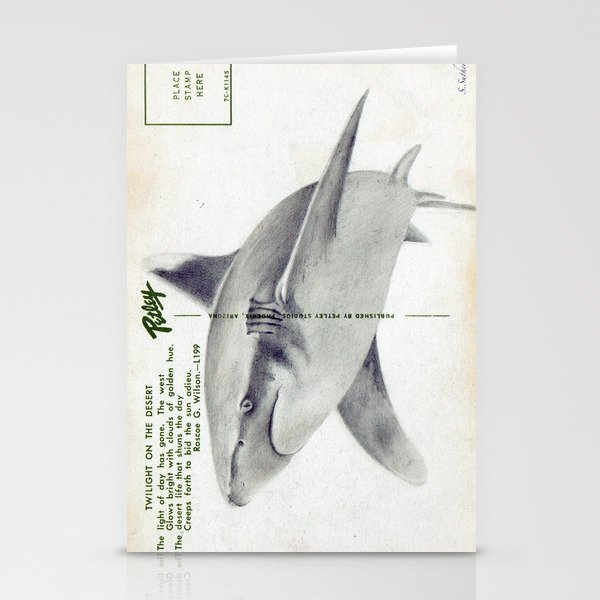 Postcard Shark Stationery Cards