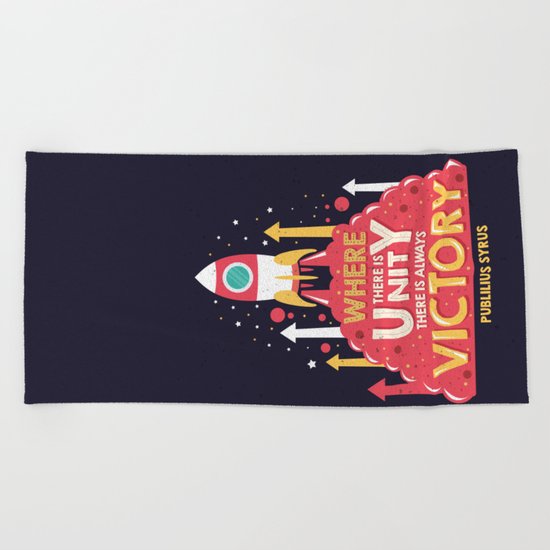 Unity is victory Beach Towel