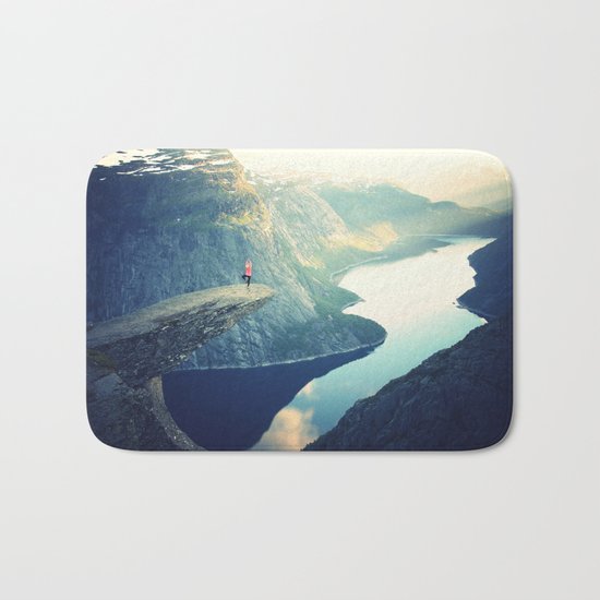 Trolltunga Landscape Scandinavian Norway Bath Mat