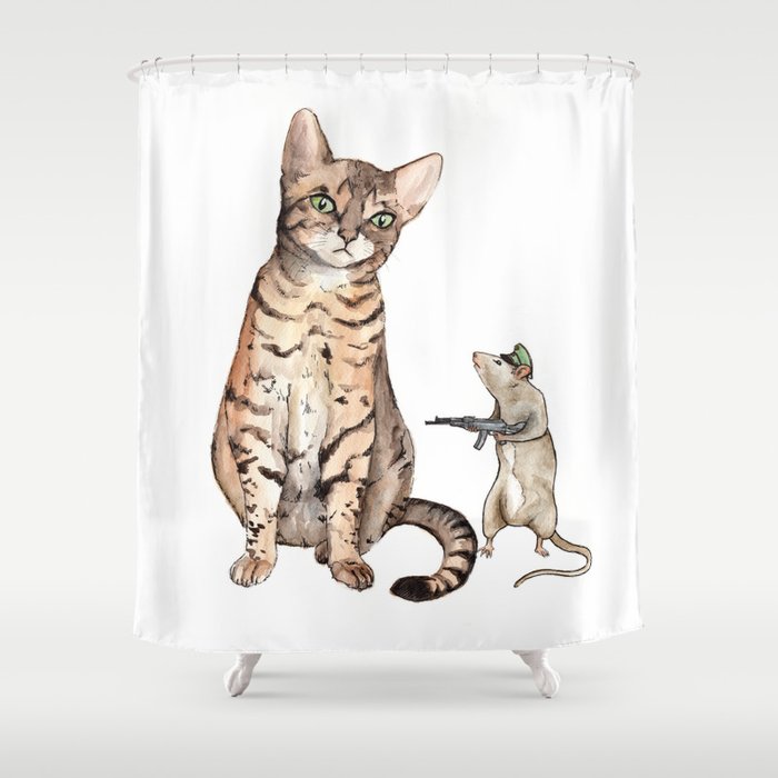 David and Goliath Shower Curtain