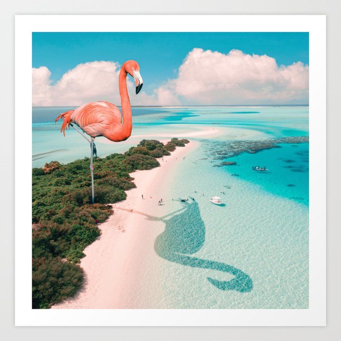 Giant flamingo shop