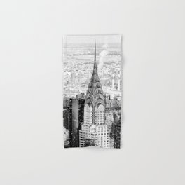 Snow - New York City - Chrysler Building Hand & Bath Towel